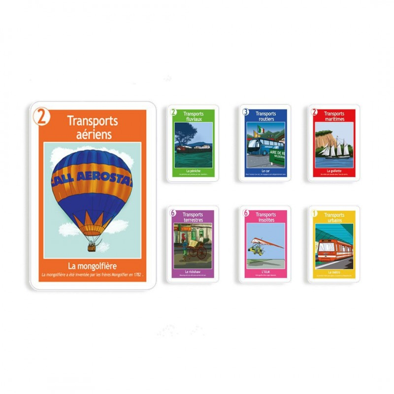 Jeux de 7 familles personnalisables - Différents thèmes Les transports